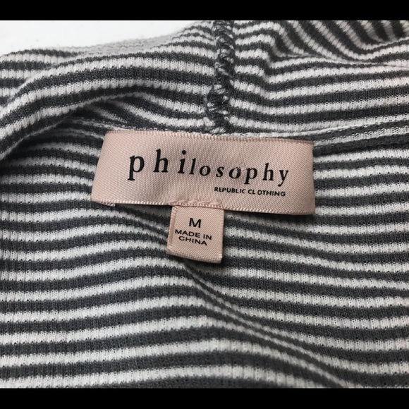 PHILOSOPHY Hooded Striped Cardigan size Medium - Picture 4 of 9